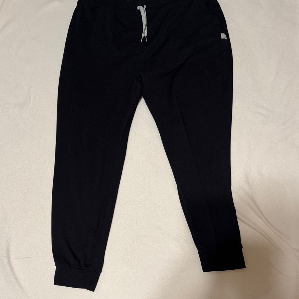 Vuori Black Joggers with Gray Drawstring